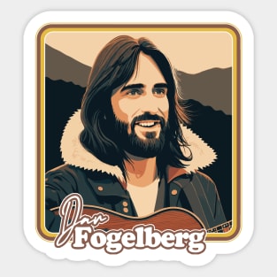 Dan Fogelberg --- Retro Illustration Style Sticker